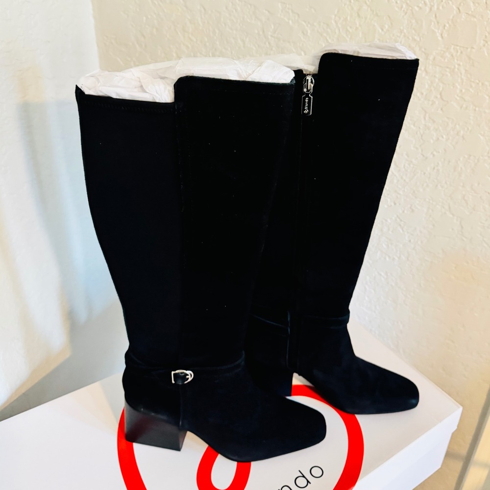 Blondo Twyla Waterproof Knee High Suede Leather Boot, Black, Size 8, NWT - Picture 11 of 17